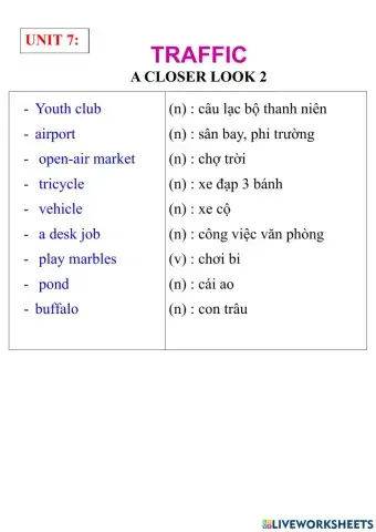 English 7- unit 7- a closer look 2