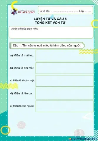 LTVC 5 - Tổng kết vốn từ