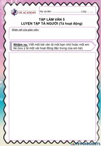 Luyện tập tả người - Tả em bé