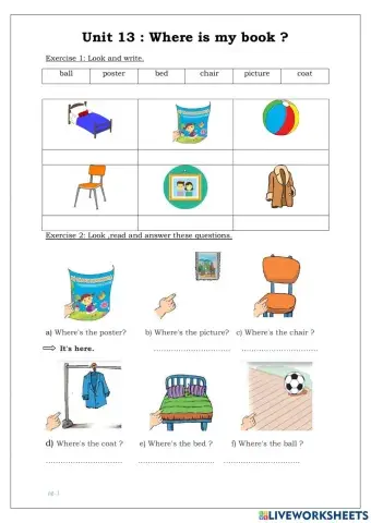 Unit 13: Where's my book?