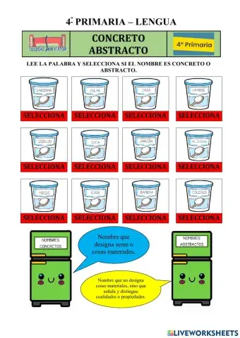 Nombres concretos o abstractos