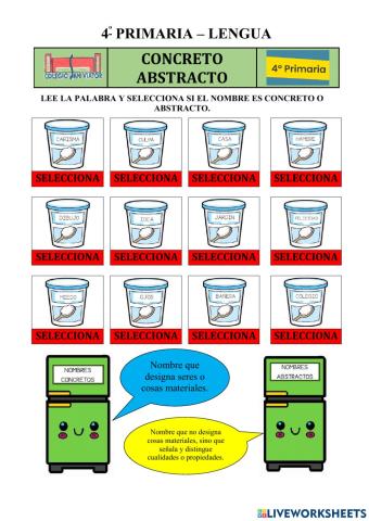 Nombres concretos o abstractos