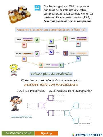 Problema dos operaciones PASTELES (2) javiloap
