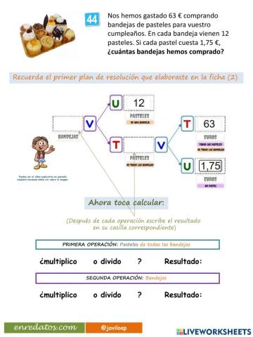 Problema de dos operaciones PASTELES (4) javiloap