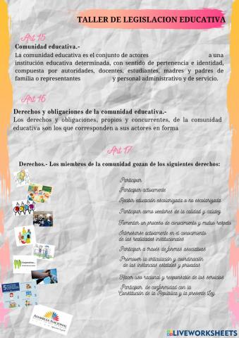 DERECHOS Y OBLIGACIONES DE LA COMUNIDAD EDUCATIVA