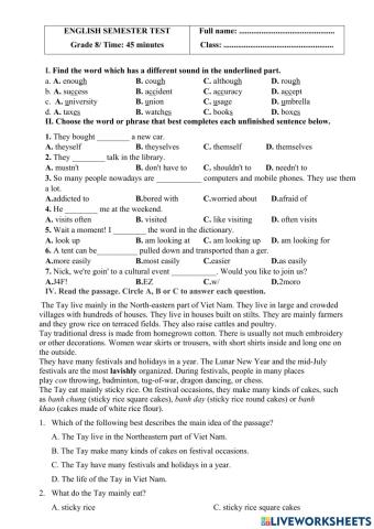 Kiểm tra cuối kỳ