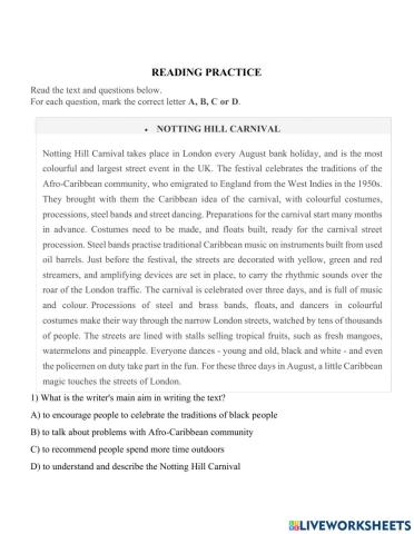 Reading MCQ & Articles