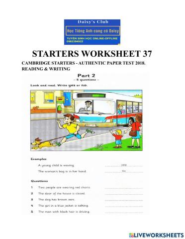 Starters practice test 1