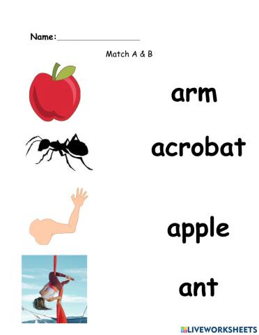 Phonics letter A