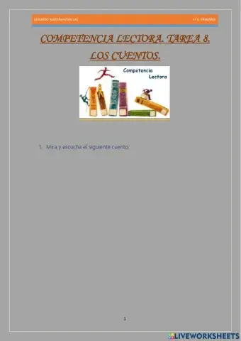 Competencia lectora. Tarea 8.