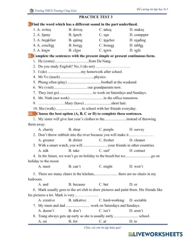 Grade 6 TCG I test 3