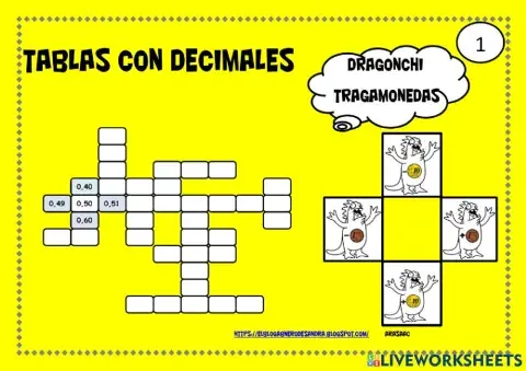 Tablas con decimales