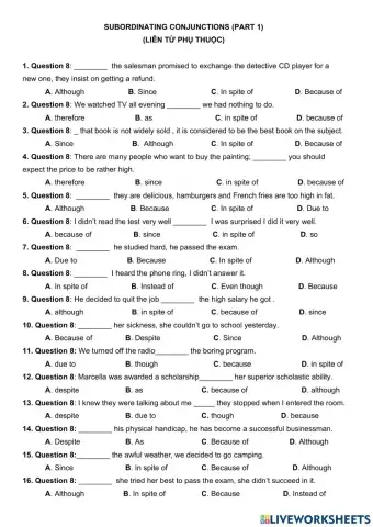 Conjunctions (part 1)