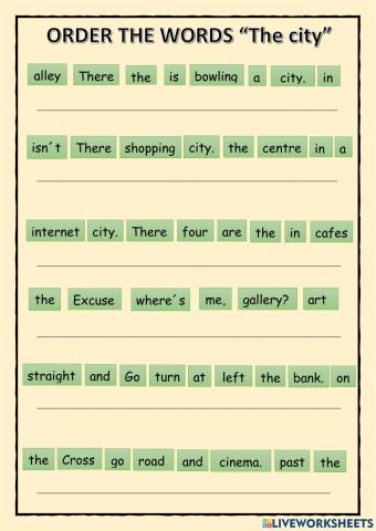 ORDER THE WORDS, the city