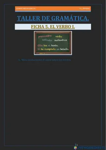 Taller de gramática. Ficha 5.