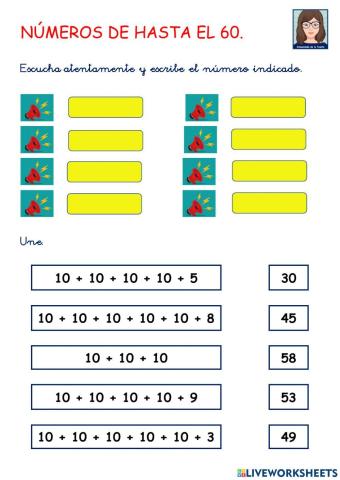 MATE 1º Números hasta el 60.
