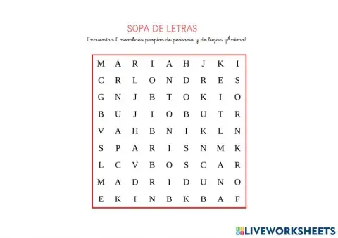 Sopa de letras