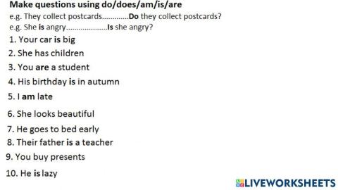 Making simple questions