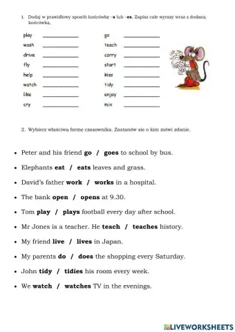 Present simple 3rd person