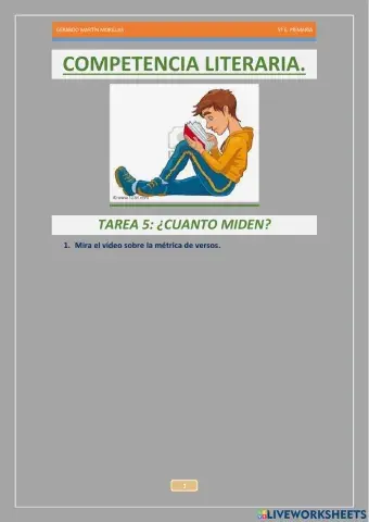 Competencia literaria. Tarea 5.