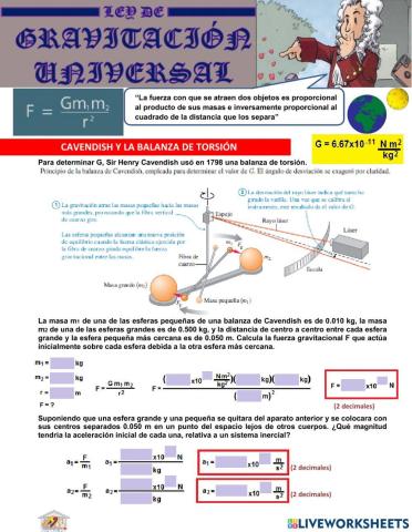 Ley de Gravitación Universal
