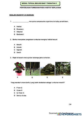 Modul Hebat Edisi 2021 Biologi Tingkatan 5 Bab 7