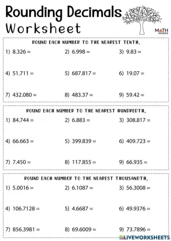 Rounding off decimals