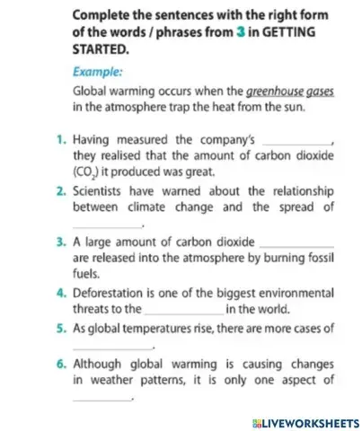Unit 6: gloabal warming