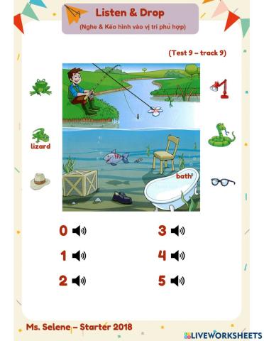 Listening - Starters 2018 - Test 9.3 - Part 1