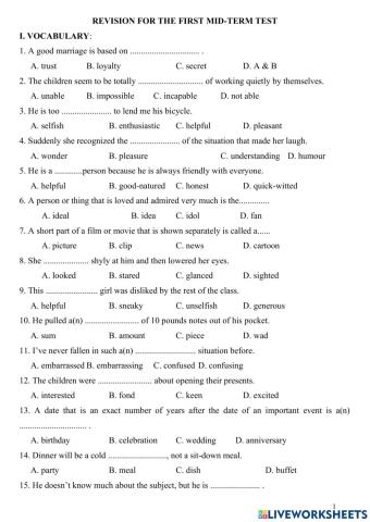 Revision mid term 11