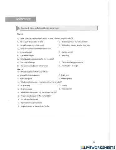 Unit 10,11: TELEPHONE MASSAGE