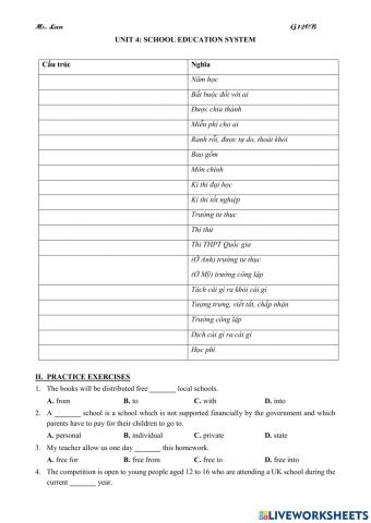 Unit 4-vocabulary-grade 12CB