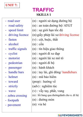 English 7- unit 7- skills 1