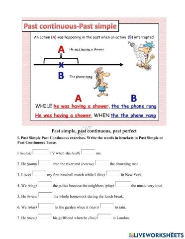 Past simple-past continuous