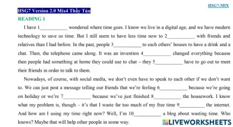 Reading comprehension B1 level