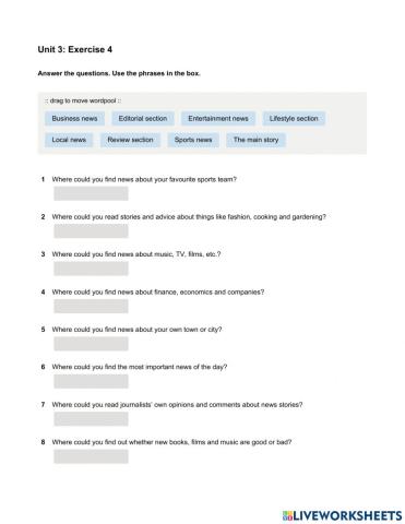 Mindset 2 - Grammar & Vocabulary - Unit 3 Ex4