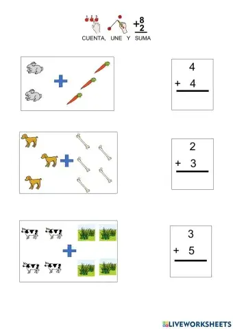 Sumas con pictogramas