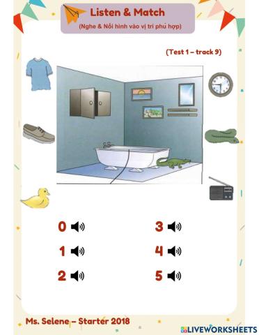 Listening - Starters 2018 - Test 1.3 - Part 1