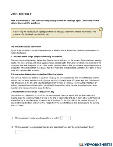 Mindset 2 - Reading - Unit 4 Ex6