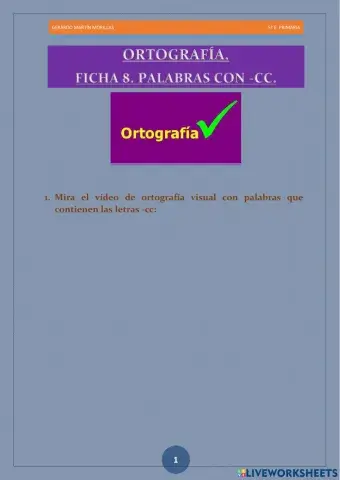 Taller de ortografía. Ficha 8.