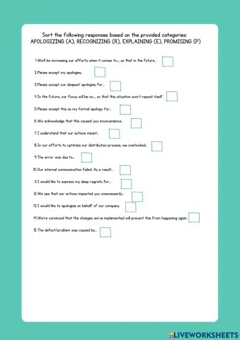 Responding to letter of complaints