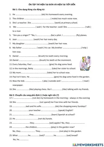 Present Simple & Present Continuous