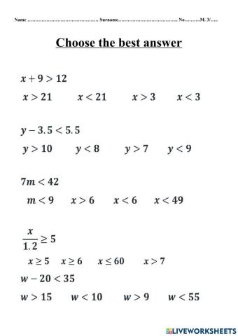 Inequalities