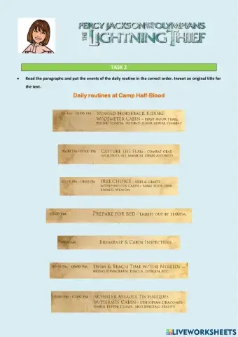 Percy Jackson - Daily routines