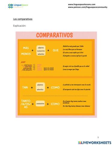 Los comparativos