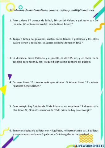 Problemas de matematicas