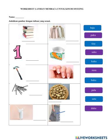 Membaca dua suku kata