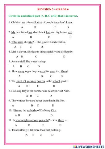 Revision 3 - reading