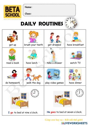 BE1A - Daily routines - Topic 14