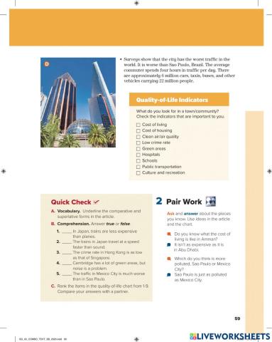 Super Goal 5 Unit 6 Comprehension